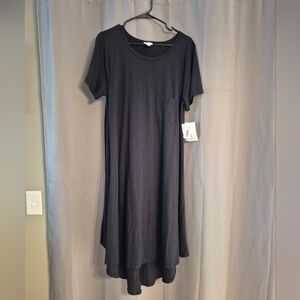 LuLaRoe Classic Black Carly Swing Dress TShirt Dress Size XL